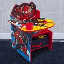 Delta Children Spider-Man Chair Desk With Storage Bin -Kid Household Items TC8714SA 1205 chair desk spiderman lifestyle 103
