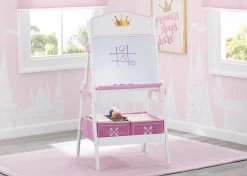 Delta Children Princess Crown Wooden Activity Easel With Storage