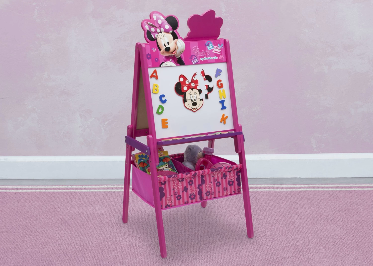 Delta Children Minnie Mouse Wooden Double Sided Activity Easel