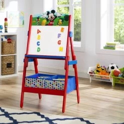 Delta Children Mickey Mouse Wooden Activity Easel 9 Delta Children Mickey Mouse Wooden Activity Easel -Kid Household Items TE87583MM mickey whiteboard easel room us walmart rect hi res 2