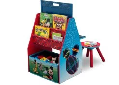 Delta Children Mickey Mouse Activity Center - Easel Desk With Stool & Toy Organizer -Kid Household Items TE87598MM mickey activity center book hi res