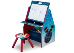Delta Children Mickey Mouse Activity Center - Easel Desk With Stool & Toy Organizer -Kid Household Items TE87598MM mickey activity center easel hi res