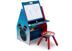 Delta Children Mickey Mouse Activity Center - Easel Desk With Stool & Toy Organizer -Kid Household Items TE87598MM mickey activity center easel right hi res