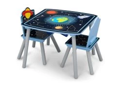 Delta Children Space Adventures Kids Wood Table And Chair Set With Storage -Kid Household Items TT87378GN generic space table and chair set storage left 03 high res