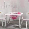 Delta Children Princess Crown Kids Chair Set And Table, White/Pink