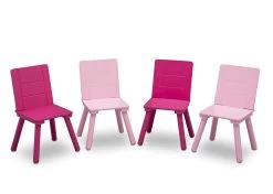 Delta Children Kids Table And Chair Set (4 Chairs Included) -Kid Household Items TT87413GN TNC Pink White chairs hi res 5aa4a258 ed9c 491a 826b 6922f0f75241