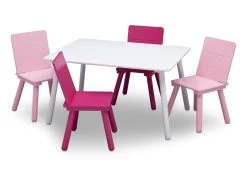 Delta Children Kids Table And Chair Set (4 Chairs Included) -Kid Household Items TT87413GN TNC Pink White right hi res 81254b72 702c 4afd b504 853a81ad0c12