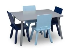 Delta Children Kids Table And Chair Set (4 Chairs Included) -Kid Household Items TT87414GN TNC Blue Grey chairs inside right hi res 900x 08ea89be 4788 46c2 9e6e bb2ec4a94bda
