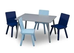 Delta Children Kids Table And Chair Set (4 Chairs Included) -Kid Household Items TT87414GN TNC Blue Grey right hi res 900x 570bc660 9798 4332 8720 7d237c632234