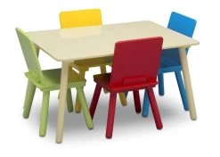 Delta Children Kids Table And Chair Set (4 Chairs Included) -Kid Household Items TT87452GN TNC Natural Primary Chairs Inside right hi res 900x 8c559699 ed8c 4623 8699 a996bf248fc2