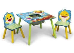 Delta Children Baby Shark Kids Table And Chair Set With Storage -Kid Household Items TT89013SH 1127 tnc baby shark silo 02