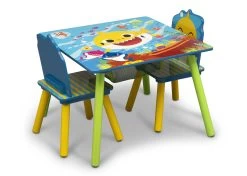 Delta Children Baby Shark Kids Table And Chair Set With Storage -Kid Household Items TT89013SH 1127 tnc baby shark silo 08