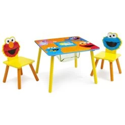 Delta Children Sesame Street Table And Chair Set With Storage 7 Delta Children Sesame Street Table And Chair Set With Storage -Kid Household Items TT89339SS crop square