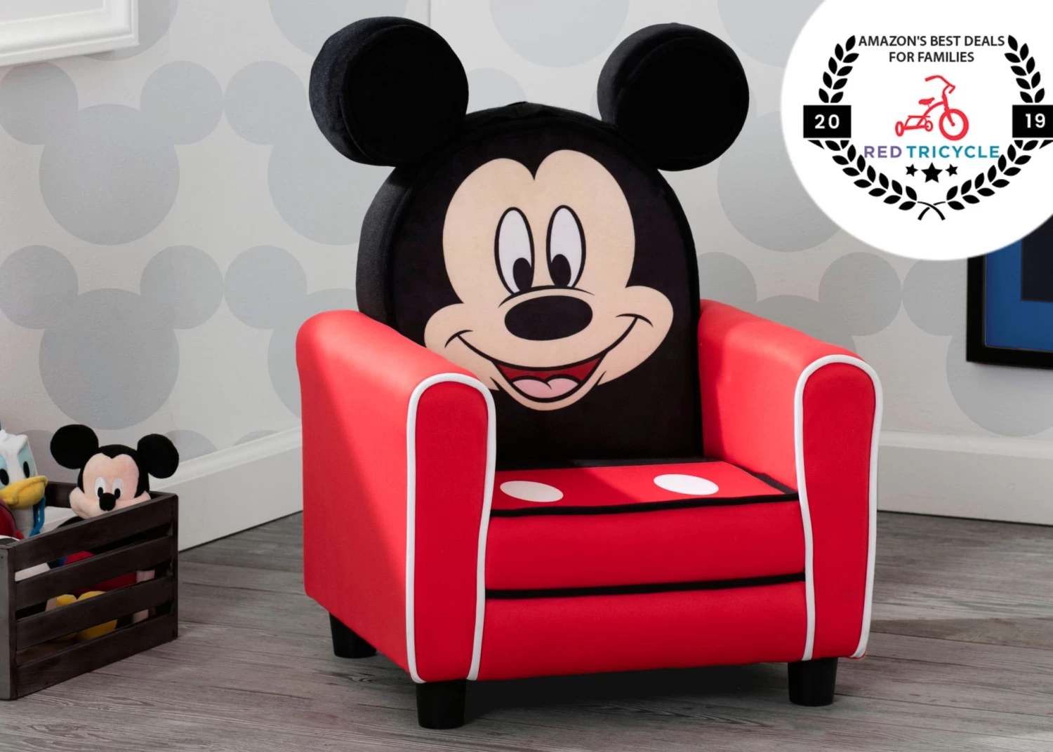 Delta Children Mickey Mouse Figural Upholstered Kids Chair 2 Delta Children Mickey Mouse Figural Upholstered Kids Chair - Image 2