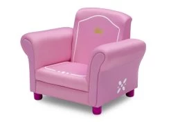 Delta Children Princess Crown Kids Upholstered Chair -Kid Household Items UP83671GN Crown Upholstered Chair left hi res