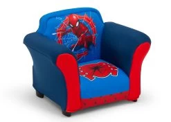 Delta Children Spider-Man Upholstered Chair With Sculpted Plastic Frame -Kid Household Items UP83688SM 1163 pl frame upholstered chair spiderman silo 02