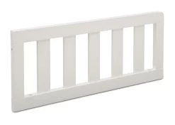 Delta Children Toddler Guardrail (W0060) -Kid Household Items W0060 1349 Toddler Guardrail Textured White Silo 02