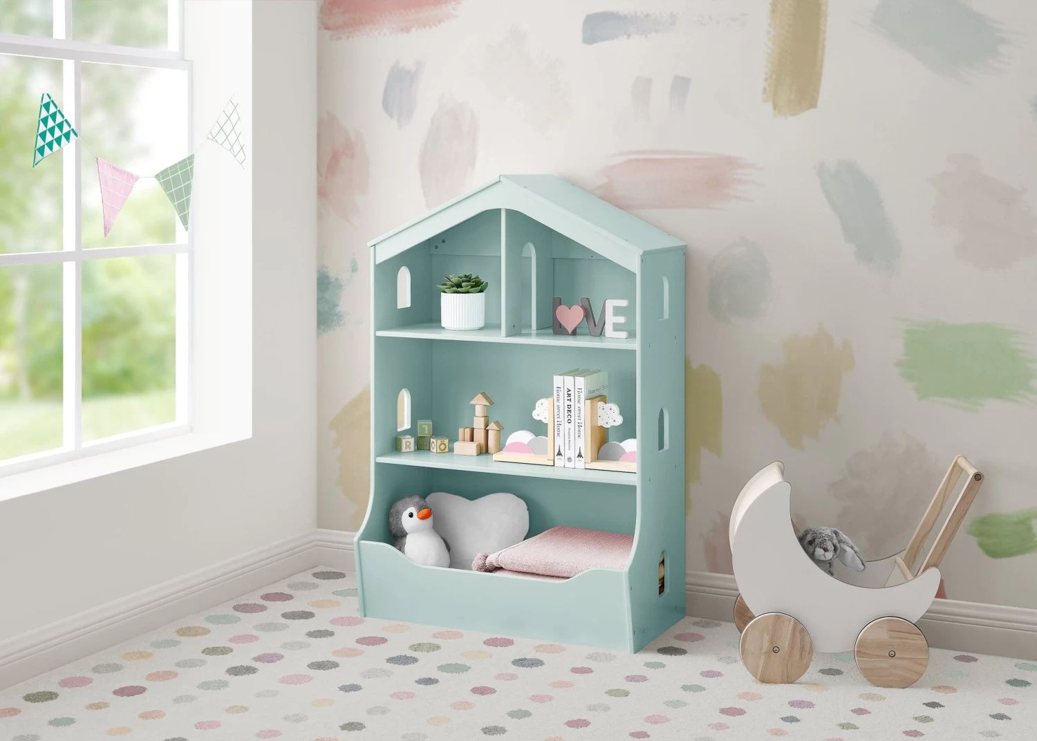 Delta Children Playhouse Bookcase With Toy Storage 11 Delta Children Playhouse Bookcase With Toy Storage - Image 11