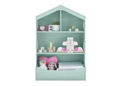 Delta Children Playhouse Bookcase With Toy Storage 26 Delta Children Playhouse Bookcase With Toy Storage -Kid Household Items W100180 356 House Bookcase Mint Silo 06