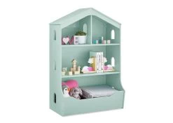 Delta Children Playhouse Bookcase With Toy Storage 27 Delta Children Playhouse Bookcase With Toy Storage -Kid Household Items W100180 356 House Bookcase Mint Silo 105