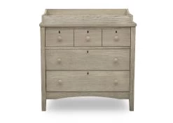 Delta Children Farmhouse 3 Drawer Dresser With Changing Top -Kid Household Items W112030 1340 Farmhouse 3drw dresser textured Limestone Silo 04