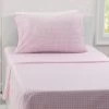 Delta Children Pink Gingham 3-Piece Twin Sheet Set