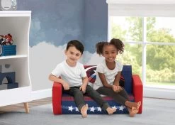 Delta Children Avengers Cozee Flip-Out Sofa - 2-in-1 Convertible Sofa To Lounger For Kids