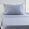 Delta Children Navy Gingham 3-Piece Twin Sheet Set