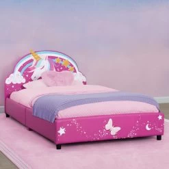 Delta Children Unicorn Upholstered Twin Bed -Kid Household Items dgpynkvktqniwzcburcd