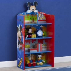 Delta Children Mickey Mouse Wooden Playhouse 4-Shelf Bookcase