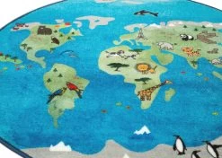 Delta Children World Map Round Area Rug For Kids, 39-Inch -Kid Household Items evzrdtqhcvfkgoqwbvrd