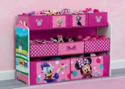Delta Children Minnie Mouse Deluxe 9 Bin Design And Store Toy Organizer
