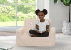 Delta Children Personalized Cozee Flip-Out Sherpa 2-in-1 Convertible Chair To Lounger For Kids -Kid Household Items gnld531ytzgocwp4ndxd