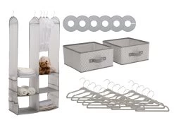 Delta Children 24 Piece Nursery Storage Set -Kid Household Items grey dd2c3c49 3782 46e9 9135 3d2cae19607a