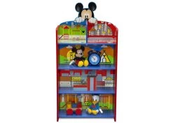 Delta Children Mickey Mouse Wooden Playhouse 4-Shelf Bookcase -Kid Household Items h8u6xgfideyfymu7657f