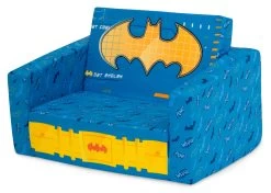 Delta Children Batman Cozee Flip-Out Chair - 2-in-1 Convertible Chair To Lounger For Kids -Kid Household Items ib23d95u7jpnab60yusi