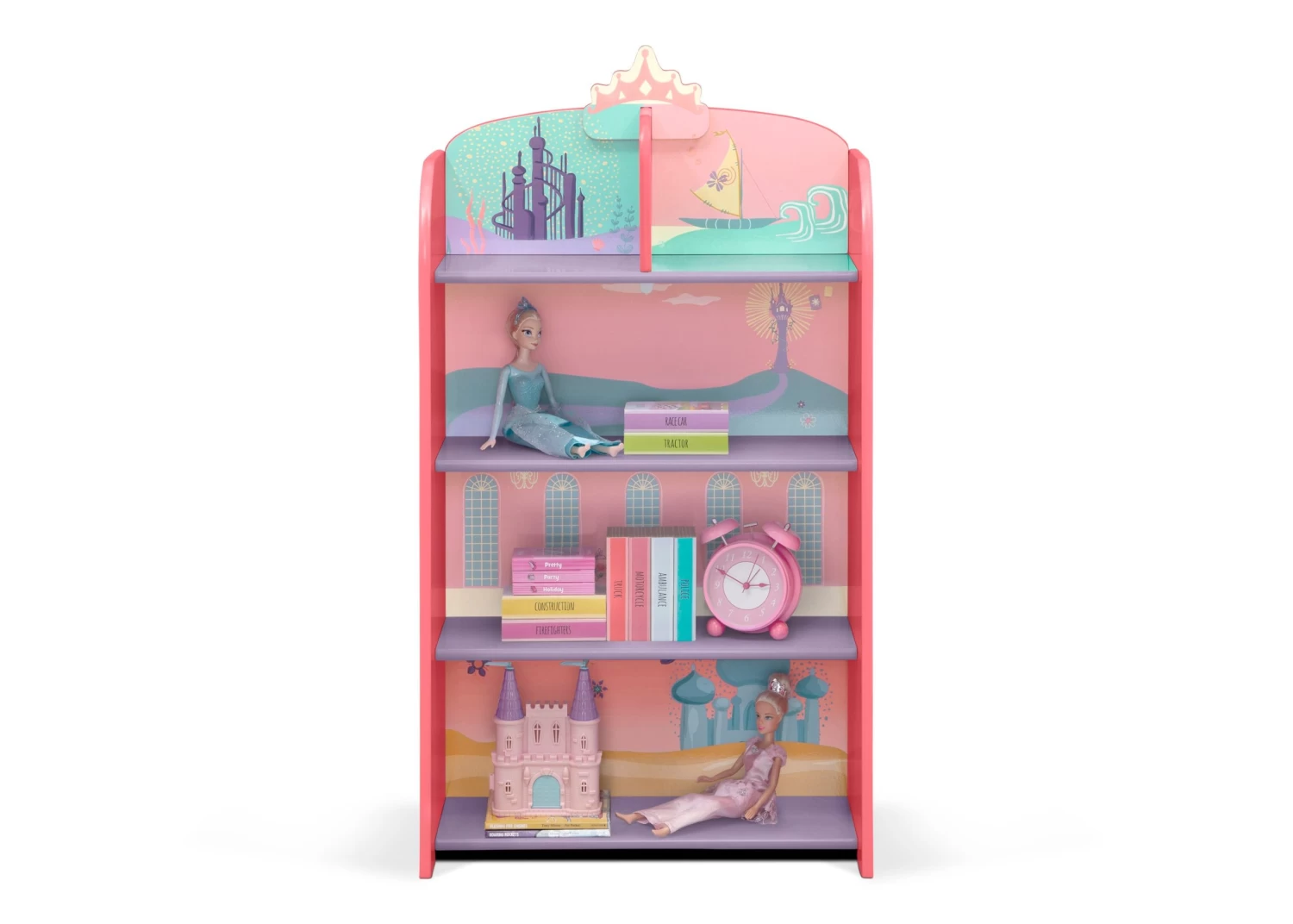 Delta Children Disney Princess Wooden Playhouse 4-Shelf Bookcase 2 Delta Children Disney Princess Wooden Playhouse 4-Shelf Bookcase - Image 2