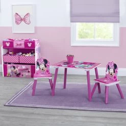 Delta Children Minnie Mouse 4-Piece Playroom Solution – Set Includes Table And 2 Chairs And 6-Bin Toy Organizer 7 Delta Children Minnie Mouse 4-Piece Playroom Solution – Set Includes Table And 2 Chairs And 6-Bin Toy Organizer -Kid Household Items kwp5pqlj1vz4dftqv91x