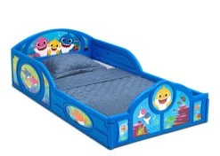 Delta Children Baby Shark Plastic Sleep And Play Toddler Bed With Attached Guardrails -Kid Household Items n0w9lcnxk7o42qou3j2u