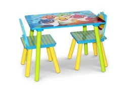 Delta Children Baby Shark 4-Piece Playroom Solution– Set Includes Table And 2 Chairs And 6-Bin Toy Organizer -Kid Household Items n7ylpqulywynjtjh3ylz