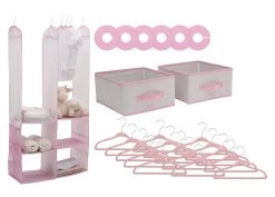 Delta Children 24 Piece Nursery Storage Set -Kid Household Items pink 3a9f9b61 7529 48ed 852b 20618da9cd99