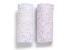Delta Children Rainbow Confetti Fitted Crib Sheets - 2 Pack -Kid Household Items q7veqww2pr2asyy8tfcb