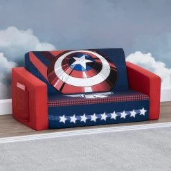 Delta Children Avengers Cozee Flip-Out Sofa - 2-in-1 Convertible Sofa To Lounger For Kids -Kid Household Items rztc2hjdkw6glcgdny5g