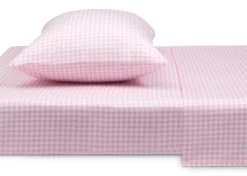 Delta Children Pink Gingham 3-Piece Twin Sheet Set -Kid Household Items smb0qu2cxah2tuu0zebn