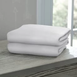 Delta Children Fitted Crib Sheets - 2 Pack, White -Kid Household Items stackedcribsheetswhite hires 47e6d7f6 7475 420a ba9e c8e474d70725