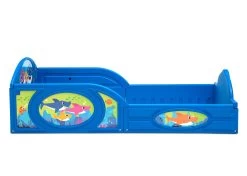 Delta Children Baby Shark Plastic Sleep And Play Toddler Bed With Attached Guardrails -Kid Household Items svblac983dj2lmnbiivr