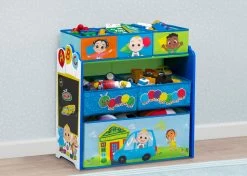 Delta Children CoComelon 6 Bin Design And Store Toy Organizer