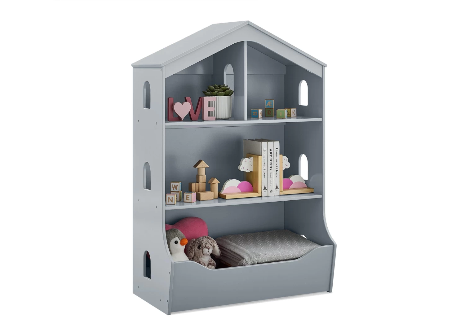 Delta Children Playhouse Bookcase With Toy Storage 3 Delta Children Playhouse Bookcase With Toy Storage - Image 3