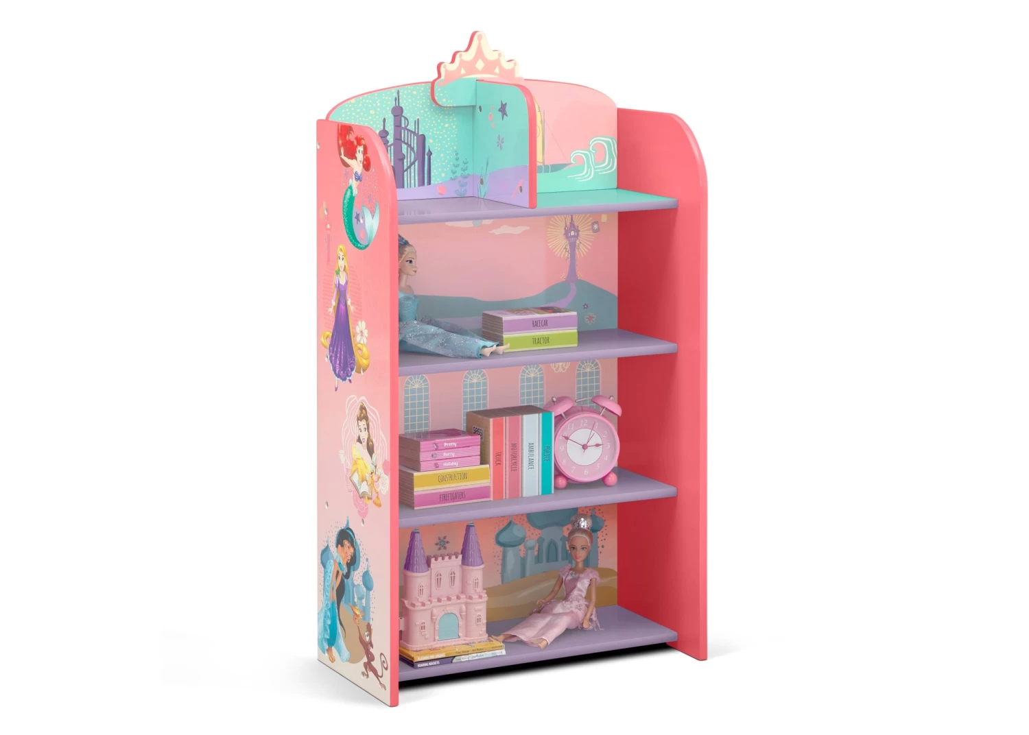 Delta Children Disney Princess Wooden Playhouse 4-Shelf Bookcase 3 Delta Children Disney Princess Wooden Playhouse 4-Shelf Bookcase - Image 3