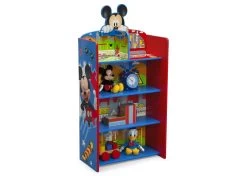 Delta Children Mickey Mouse Wooden Playhouse 4-Shelf Bookcase -Kid Household Items xmrgsv2bnffo7epc4pab